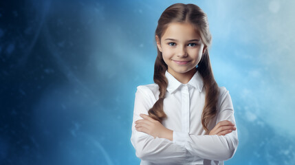 A smart, happy young girl brimming with confidence for the future