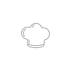 Chef hat icon, outline and solid vector sign, linear pictogram isolated on white, logo illustration