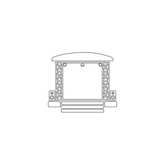 Concert stage icon on white. Vector illustration