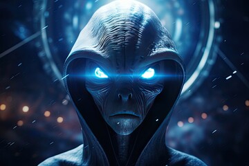 alien, villain, ominous, cosmic, darkness, malevolence, mystery, distant, galaxy, extraterrestrial, threat, unknown, enigma, creature, outer space, hostile, sci-fi, fantasy, illustration, unearthly, p