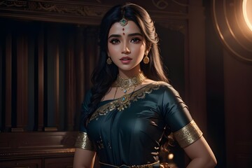 Portrait Of An Indian Woman