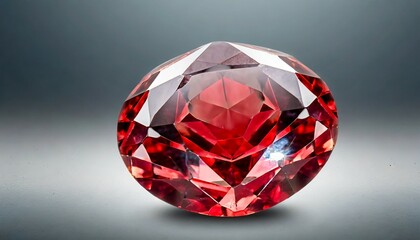 red gemstone isolate on background generative ai