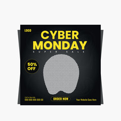 Cyber monday social media post template