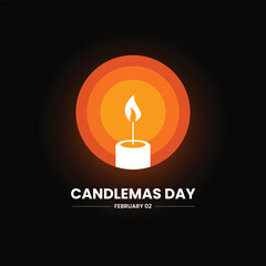 Candlemas Day. Set of lighted candles in church. Hope, praying concept.
