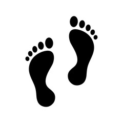 Human footprints