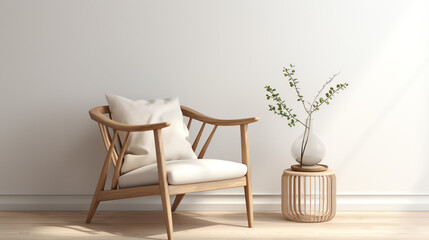 Fototapeta premium white chair in a room