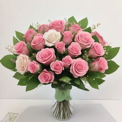 bouquet of roses in a vase
