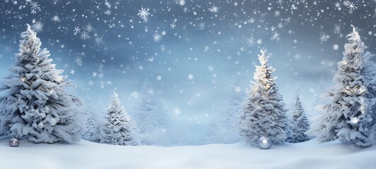 Merry Christmas and Happy New Year background with copy space.