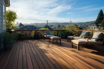 Obraz premium Minimalist balcony outdoor design