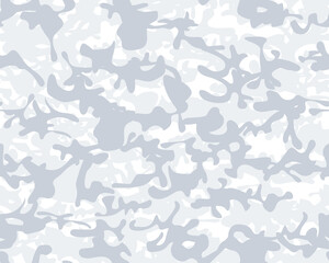 Blue Vector Pattern. Abstract Vector Background. Gray Camo Paint. Fabric Snow Pattern. Hunter Woodland Camouflage. Military Camo Print. Winter Camouflage. Urban Seamless Brush. Army White Canvas. - obrazy, fototapety, plakaty