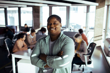 Portrait of a confident young man in the office
