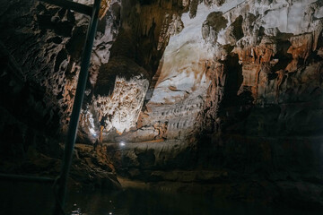 inside Phong Nha Cave in Vietnam.