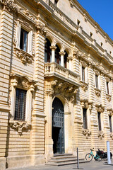Obraz premium Palazzo del seminario is a palace located in Piazza del Duomo, in the historic center of Lecce, built between 1694 and 1709 in Baroque style Lecce Italy
