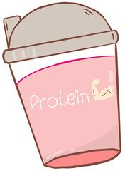 Protein supplement powder, illustration