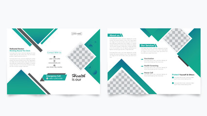 trifold healthcare brochure design template