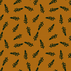 Elegant botanical illustration in a seamless design.