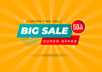 Big Sale banner design. Big Sale poster design. Big sale sign. sale discount. big offer. super offer.