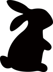 Easter bunny silhouette