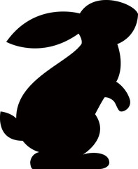 Easter bunny silhouette