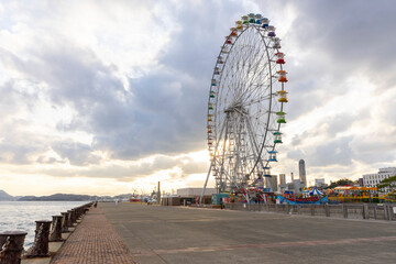 Ferris wheel at Haikara't Yokocho (Haikara Yokocho) in Shimonoseki, Japan