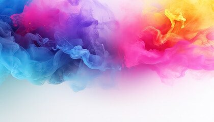 Bright smoke and colors , happy holi indian concept