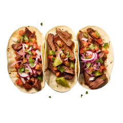 taco food isolated on white background
