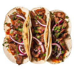 taco food isolated on white background
