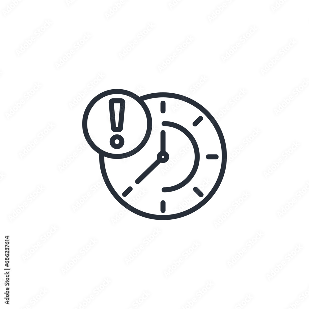 Poster delay icon. vector.editable stroke.linear style sign for use web design,logo.symbol illustration.