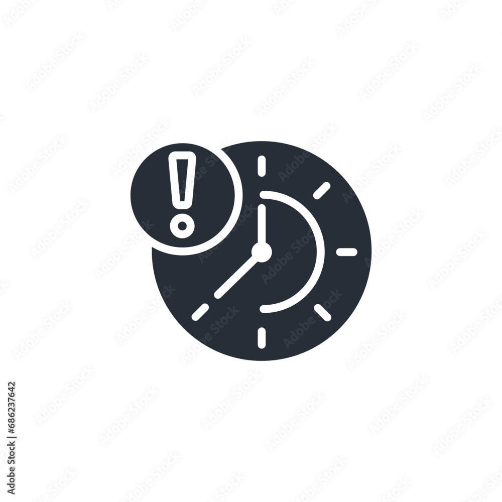 Poster delay icon. vector.editable stroke.linear style sign for use web design,logo.symbol illustration.