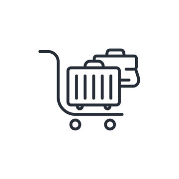 trolley icon. vector.Editable stroke.linear style sign for use web design,logo.Symbol illustration.