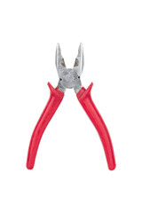 pliers, old rubber-handled pliers, isolate