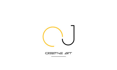 CJ, JC, C, J abstract letters logo monogram