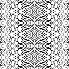 Black Color Ethnic Hand Vector. Abstract Boho Print. Simple African Pattern. Black Colour Ink Scribble Texture. Tribal Dark Doodle Batik. Doodle Native Ink Pattern. Seamless Dark Doodle Design
