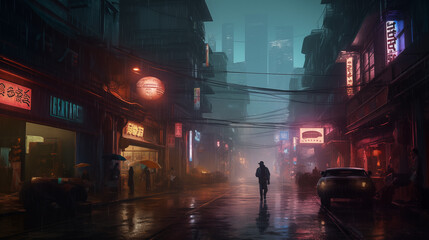Twilight Metropolis: Cyberpunk City Dreamscape
