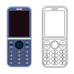 mobile phone set vector art eps