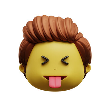 Emoji Face Tongue Sticking Out 3d Illustration