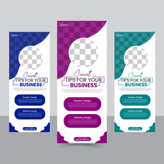 Busines Rollup Banner A highly versatile multipurpose corporate banner suitable for all business industries.