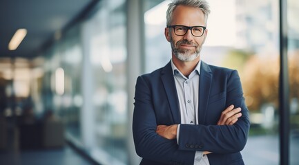Fototapeta premium Candid Professional Man at Corporation in Magazine Style