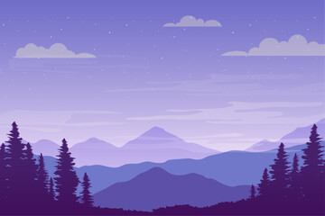 gradient mountains landscape background