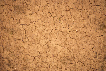 Dehydrated earth with cracks. Dry land. Cracked Ground, Earthquake Background, Texture