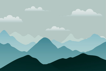 gradient mountains landscape background