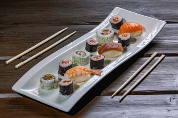 sushi on a plate