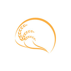 Wheat Logo template vector illustration design