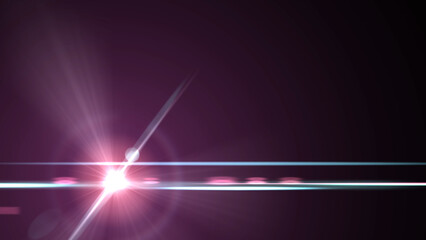 Naklejka premium Lens Flare Transition on Black Backround
