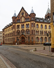 Obraz premium Die historische Altstadt der Skatstadt Altenburg, Thüringen, Deutschland