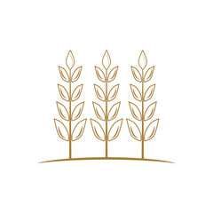 Wheat Logo template vector illustration design