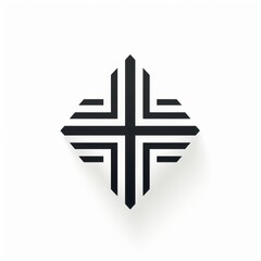 Obraz premium minimalistic logo in the shape of a cross
