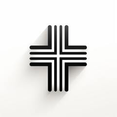 minimalistic logo in the shape of a cross