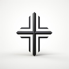Obraz premium minimalistic logo in the shape of a cross