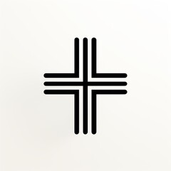 Obraz premium minimalistic logo in the shape of a cross